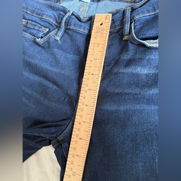 Frame le skinny de Jeanne crop 27” dark wash denim size 29 raw hem - Picture 11 of 15